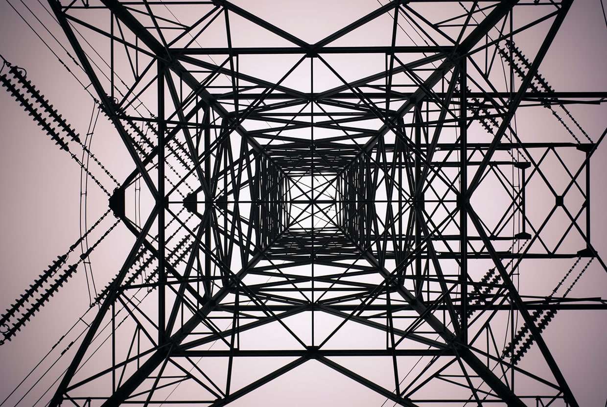 Black electrical tower