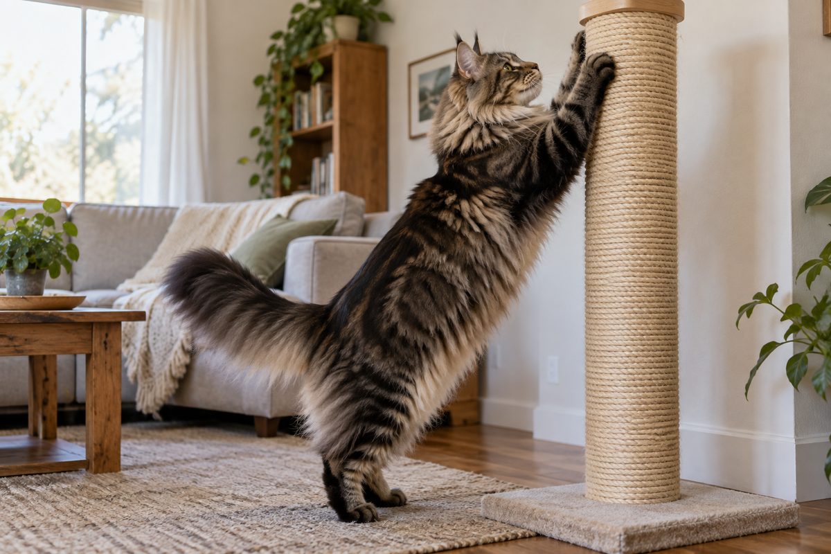 Best Scratching Post for Large Cats: 5 Top Features