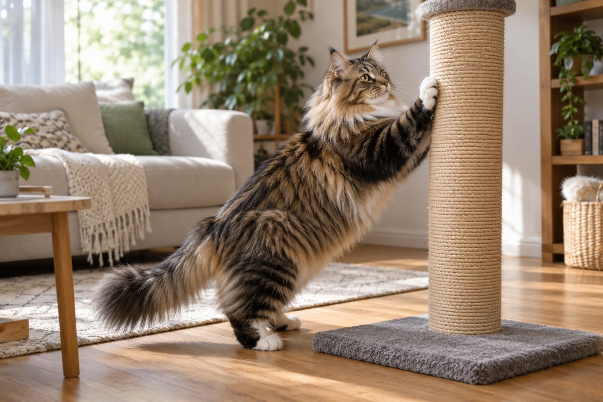 Best Scratching Post for Large Cats: 5 Top Features
