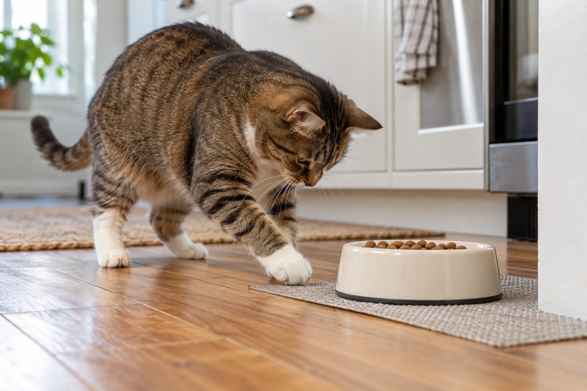 Why Does My Cat Scratch Around the Food Bowl